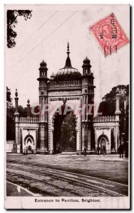 Britain Old Postcard Entrance to Brighton Pavilion