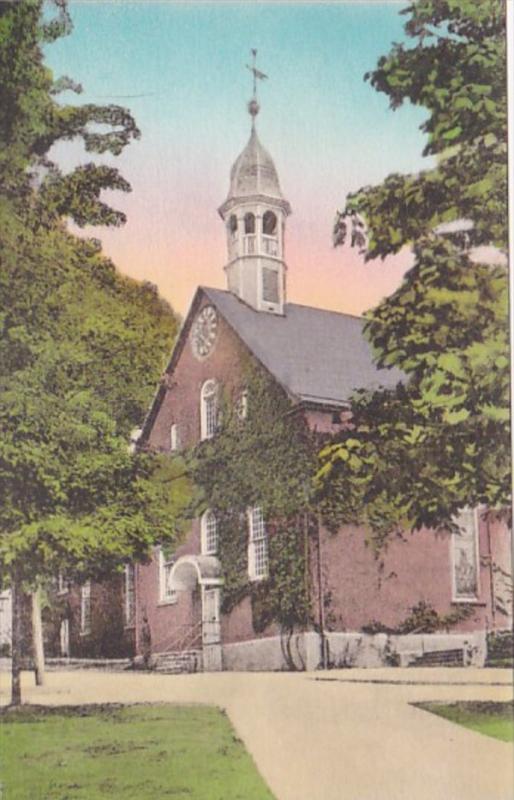 North Carolina Winston Salem The Home Moravian Church Handcolored Albertype