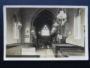 Leicestershire SHARNFORD St. Helen's Church Interior - Old RP Postcard