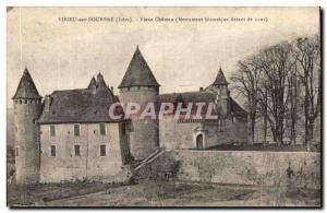 Old Postcard Old castle Virieu on Bourbre