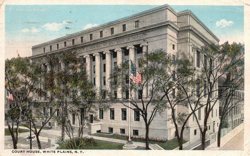 Vintage Postcard 1917 Court House U.S. District Court White Plains New York NY