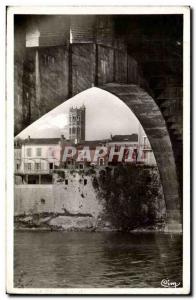 Old Postcard Villeneuve sur Lot steeple of St. Catherine view taken from Pont...