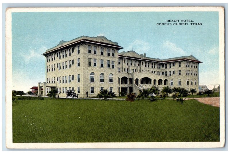 c1920's View of Beach Hotel Corpus Christi Texas TX Unposted Postcard