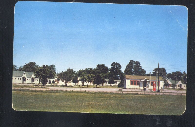 HENDERSON KENTUCKY STONE'S TOURIST COURT GAS STATION ADVERTISING POSTCARD