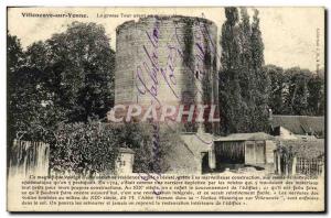 Old Postcard Villeneuve Sur Yonne The Big Tower before its restoration