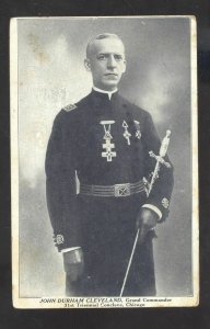 CHICAGO KNIGHTS OF PYTHIAS GRAND COMMANDER JOHN DURHAM CLEVELAND POSTCARD