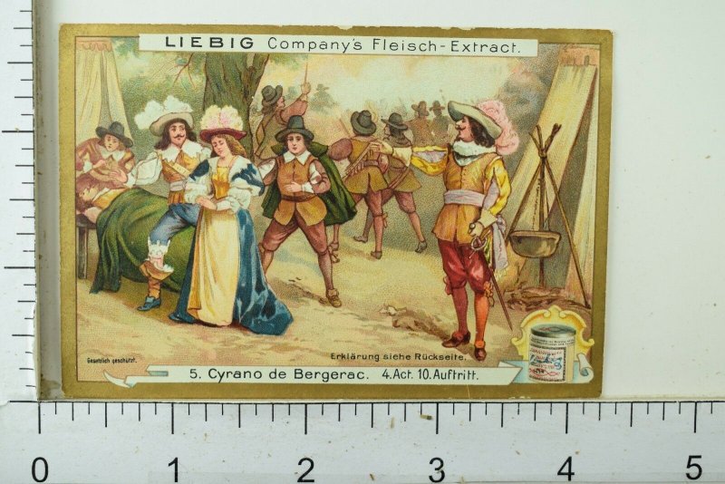 1880's Cyrano de Bergerac Scenes Opera Liebig Victorian 6 Trade Card Set K66