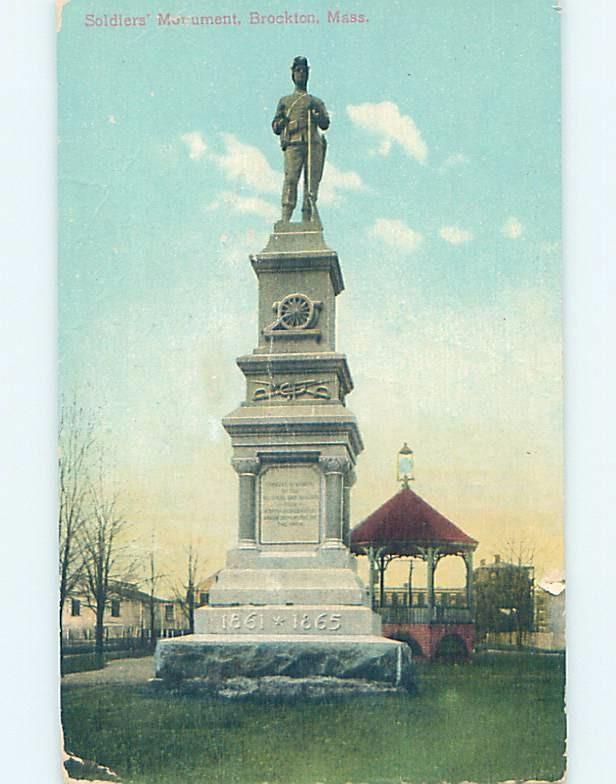 W-Border MONUMENT SCENE Brockton Massachusetts MA F2856