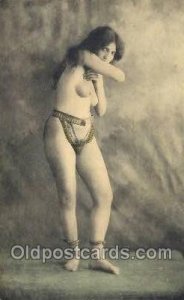 Non Postcard Backing Nude Unused light yellowing on back from age, close to p...