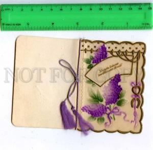 223058 WWII LATVIA flowers Greetings embossed folding postcard