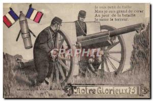 Old Postcard Militaria Canon Our glorieur 75