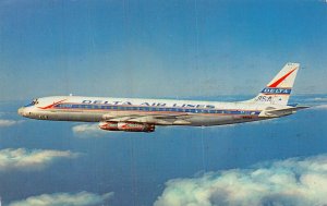 DELTA AIRLINES DC-8 LUXURY JETLINER~NCCPA - ACP CONVENTION-BOOK FLIGHT POSTCARD