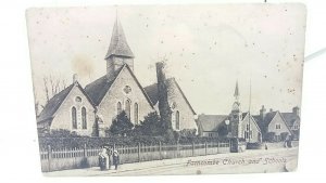 Vintage Postcard Farncombe Church and Schools Surrey c1900