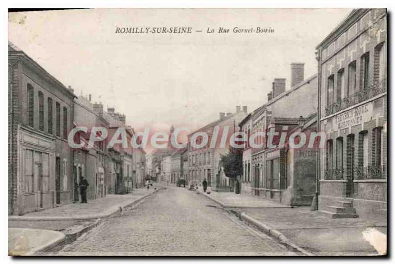 Old Postcard Romilly sur Seine Street Gornet BOIRIN