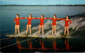 Florida Cypress Gardens Ski Show Aqua-Maids Water Skiing On Lake Eloise 1962