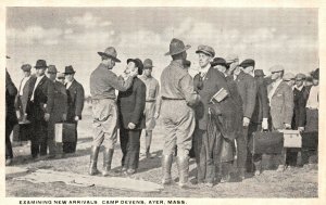 Examining New Soldiers Camp Devens Ayer Military Army Massachusetts Postcard