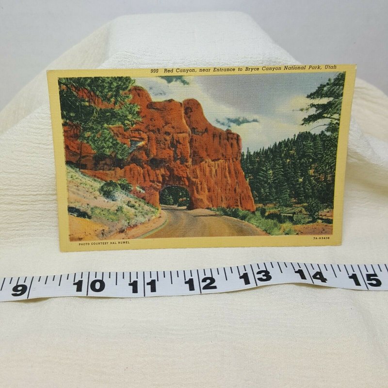 Red Canyon Bryce Canyon National Park Vintage Postcard