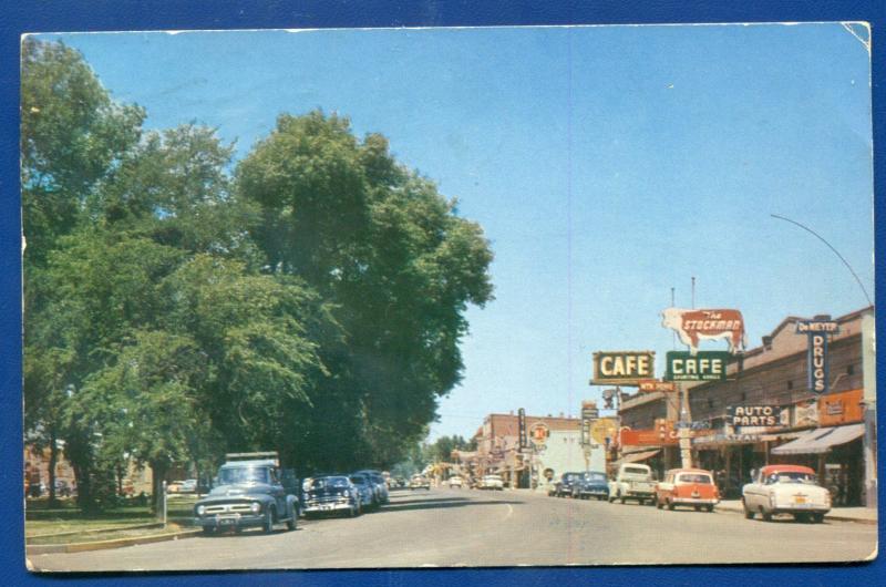 Mountain View Idaho id Main Street chrome postcard