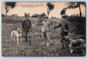 France Postcard Our Customs Officers at the Border A Good Catch c1920's