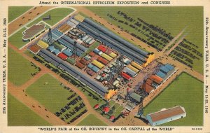 1940s Tulsa Oklahoma International Petroleum Exposition Teich postcard 25-3726