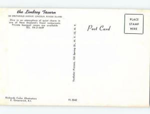 Unused Pre-1980 RESTAURANT SCENE Lincoln - Near Pawtucket Rhode Island RI B7814