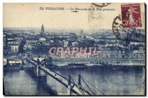 Old Postcard Toulouse The Garonne and the Generale View