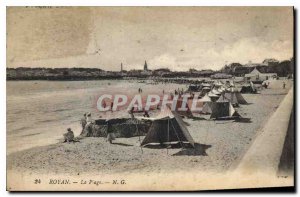 Old Postcard Royan The Beach