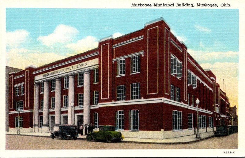 Oklahoma Muskogee Municipal Building Curteich
