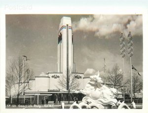 NY, New York City, Worlds Fair, Goodrich & Exhibit Bldg, Washington Statue, RPPC