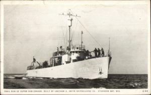 Super Sub Chaser PC 589 Naval Ship Leathem Shipbuilding Co Sturgeon Bay WI