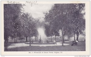 Fountain in Grant Park, Galena, Illinois, 10-20s