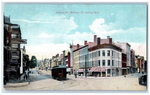 1910 Genesee Street Looking West Auburn New York NY Posted Vintage Postcard