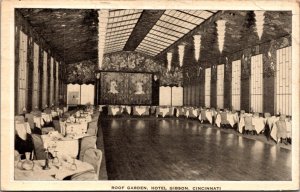 Postcard Roof Garden at Hotel Gibson in Cincinnati, Ohio