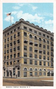 J51/ Raleigh North Carolina Postcard c1910 Masonic Temple Building 81