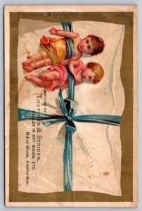 K50/ Victorian Trade Card c1880s Amsterdam New York Thatcher & Striker 219