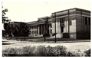 RPPC Sanborn Postcard S-1173. High School in Florence, Colorado