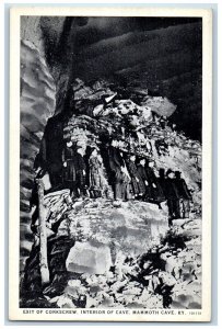 c1920 Exit Corkscrew Interior Cave Rock Mammoth Cave Kentucky Vintage Postcard 