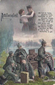 WWI Germany Artillery Soldier Song. Uniform, Pickelhaube Spiked Helmet 1914