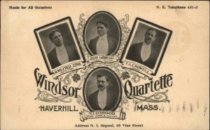 Haverhill Massachusetts MA Windsor Singing Quartette Music c1905 Postcard
