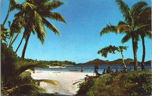 Fiji The Blue Lagoon Vintage Postcard B104