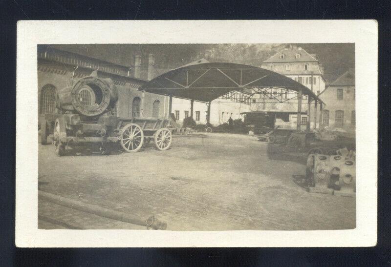 RPPC WWI MILITARY US ARMY CAPTURES GERMAN FOUNDRY REAL PHOTO POSTCARD