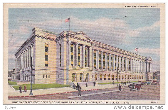 U.S. Post Office, Court House, Custom House, LOUISVILLE, Kentucky, PU-1942