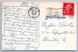 1955 HUNT'S PIER RICKER'S BEACH CAPE MAY NJ NEW JERSEY VINTAGE LINEN POSTCARD