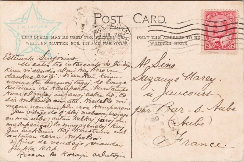 Montreal QC Bonsecour Church Quebec c1905 from JN Laperle Postcard H53