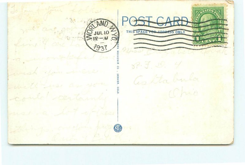 Indian Brave w Bow Lazy Correspondence Card