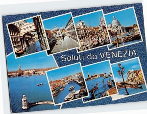 Postcard Saluti da Venezia, Venice, Italy