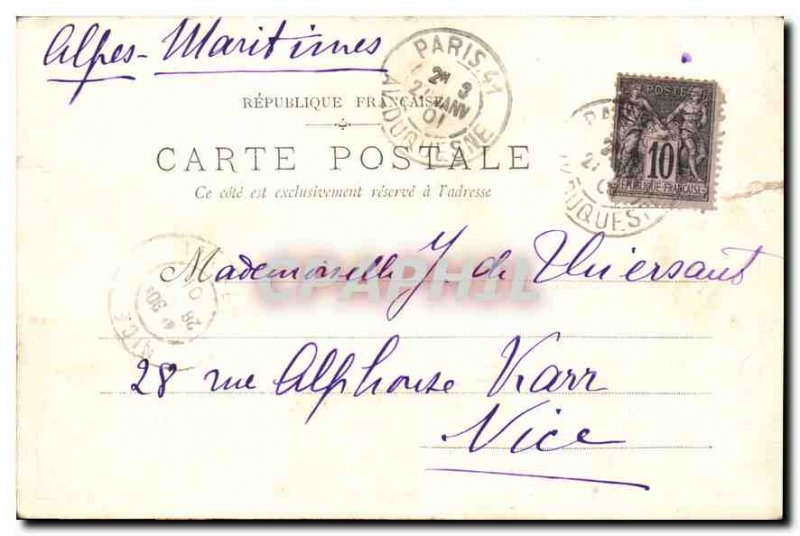 Old Postcard Tuileries Garden