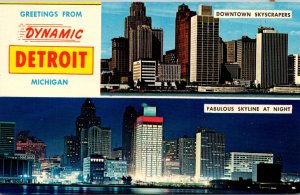 Greetings From Detroit Michigan Split View