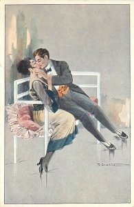 C-1910 Italian Romance fashion art deco Cuatta Postcard 25-192