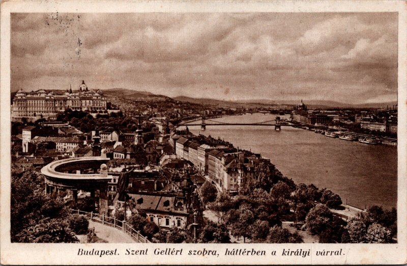 Hungary Budapest St Gerhards Statue Vintage Postcard 09.95